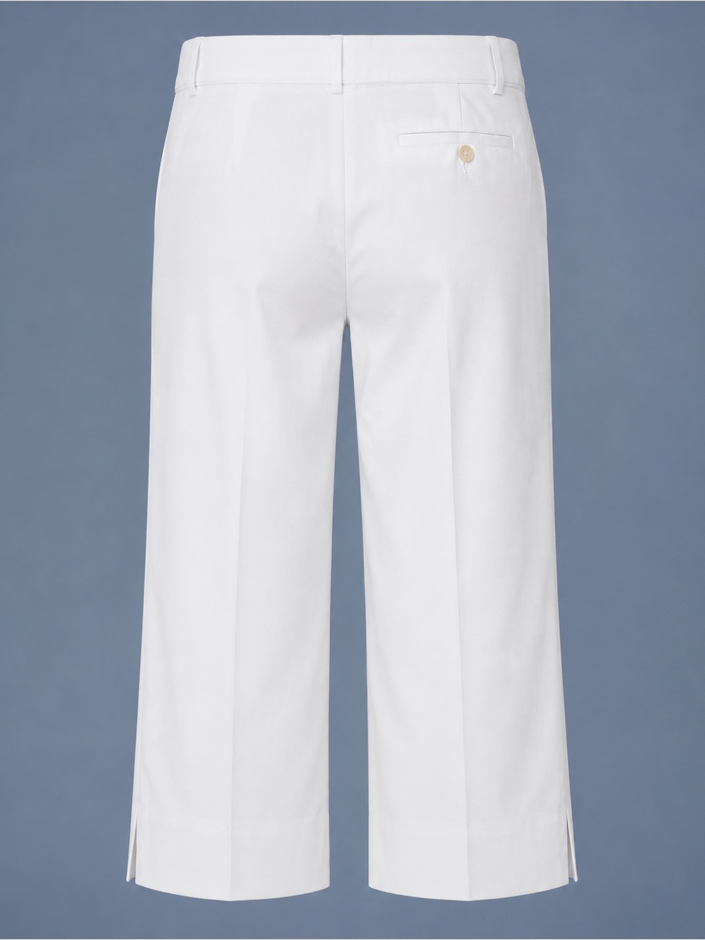 BCBGMAXAZRIA White Cropped Split-Hem Pants Size 4 - Picture 3 of 5